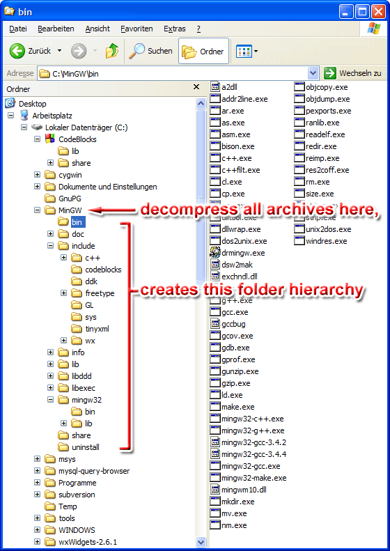 GCC 3.4.4 manual install